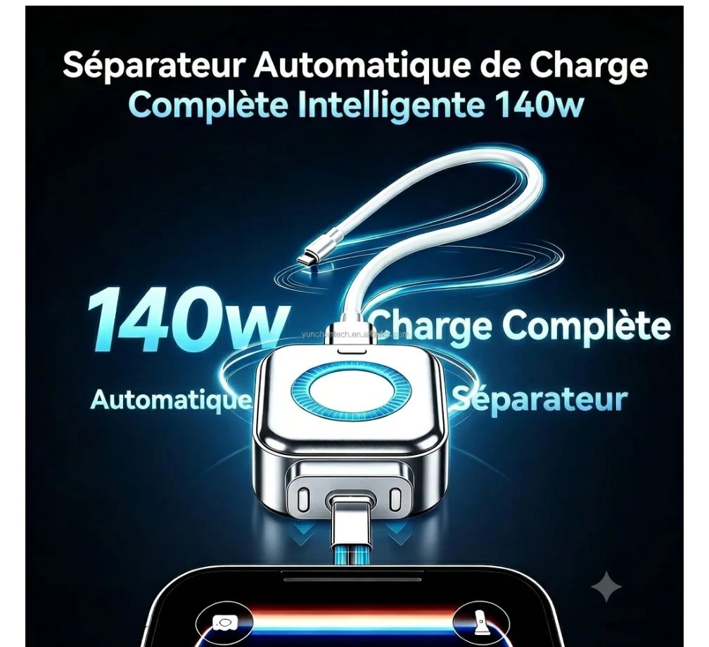Mini Power Bank Type-C Magnétique – Recharge Rapide et Portable 🔋